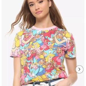 3X Cakeworthy Disney Cinderella Characters Allover Print T-Shirt